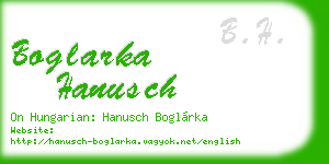 boglarka hanusch business card